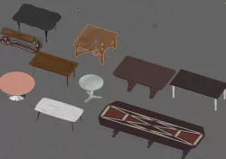 Set of tables and chairs