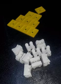 Spring clamp terminal trays