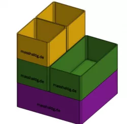 Stackable containers (individual lettering/ labelling)
