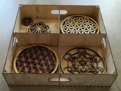 Storage box for sacred geometry decorations