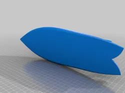 Surf Board real Fish with fins 