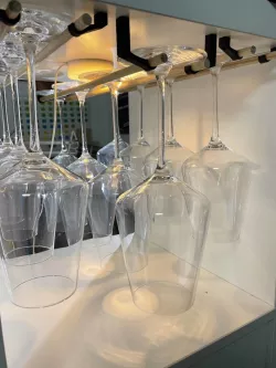 Wine glas rack for IKEA shelf