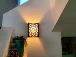 Wooden Lamp with Arabic Pattern for CNC mill
