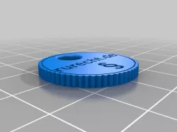 Yet another shopping trolley coin, adjustable