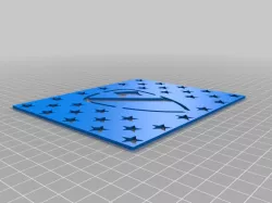 1st CAV flag stencil