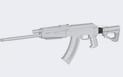 AK 47 Airsoft (EP 93726m) Foldable Buttstock por Muxoid, Descargar modelo  STL gratuito