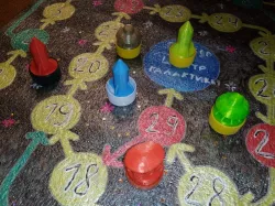 Chips for a space board game using bottle caps