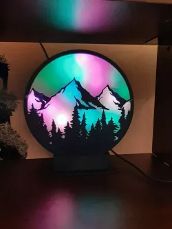 Circular Mountain Lamp