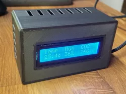 CO2 monitor with LCD display