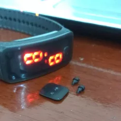 Digital watch strap clasp or lock