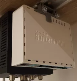 Din rail mount for Mikrotik router