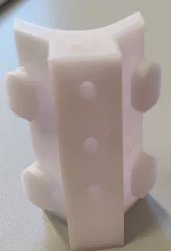 Drill hole jig for 32 mm PVC pipe