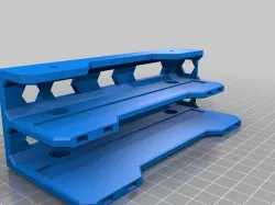 Dual laptop under-desk mount extended top slot