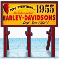 HO Scale Wooden Billboards 8ft 12ft