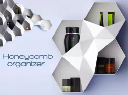 Honeycomb organizer for perfumes