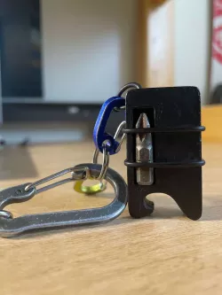 Keychain bit driver and bottle opener