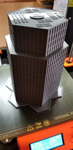 Large Hex City Tower Building