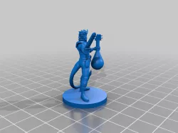 Male Tiefling Bard with Rapier and Lute - D&D Miniature