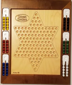 Marble block/keeper for Chinese Checkers board
