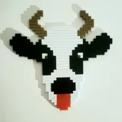 Pixel art cow