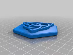 Remix of Twist Lock Trick Box Topper - Celtic Knot (With alternate hex inset