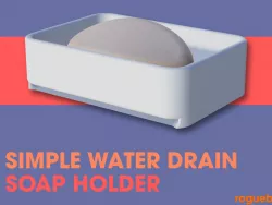 Simple water drain soap holder 