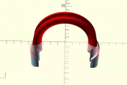 super simple hose bender parametric OpenSCAD