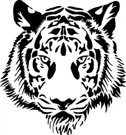 Tiger Head stencil