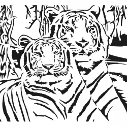 Tiger stencil 6