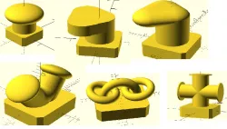Toys for boys-port/mooring bollards etc- OpenScad CSV