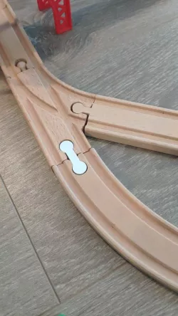 Wooden Train toy rail connector