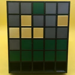 Wordle grid for calibration cubes