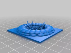 X-wing Book of Boba Fett Firespray Base insert Sarlacc