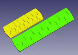 Zirkel-Schablone (parametrisch) / parametric ruler for compass -- supports low vision