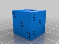 16x16x16mm dice with numbers