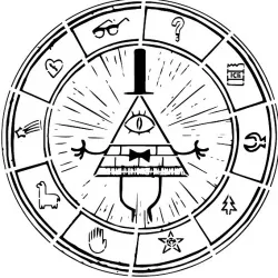 Bill Cipher stencil 2