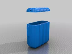 Box Container with holes for straps