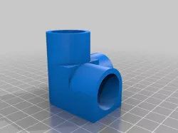Codo a 90 grados de 3 salidas de 1/2"