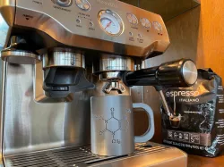 Coffee Mug - Caffeine molecule engraved 