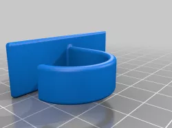 Command strip under desk headset holder