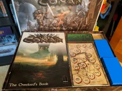 Conan (Monolith) retail board game insert/organizer w/2 expansions - sleeved cards