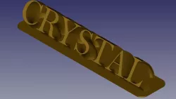 Crystal 3D Name Plate