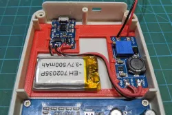 DSO 150 Internal Component Frame to hold in place the MT3608 Voltage Regulator and the TP4056 Battery Charger