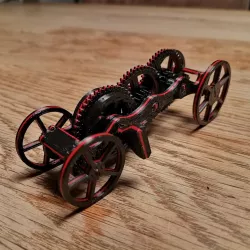 Fully 3D-printable wind-up car gift card 