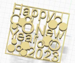Happy new year 2023 sign