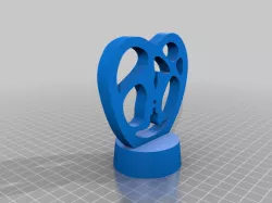 Heart shaped lover statue