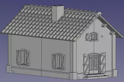 Maison garde barrière echelle H0 1/187