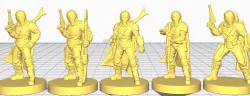 Mandalorian Miniatures - 5 Poses - 25mm Base