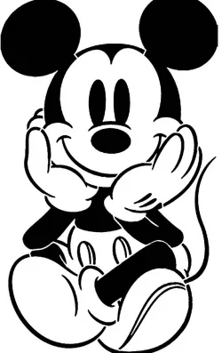 Mickey Mouse stencil 7
