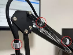 Microphone boom arm cable clips